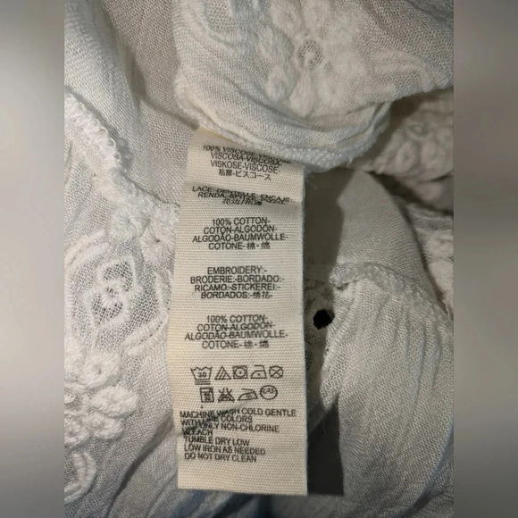 Free‎ People Kiss Kiss Tunic in White size Small  Boho Lace Festival Country - Picture 8 of 11